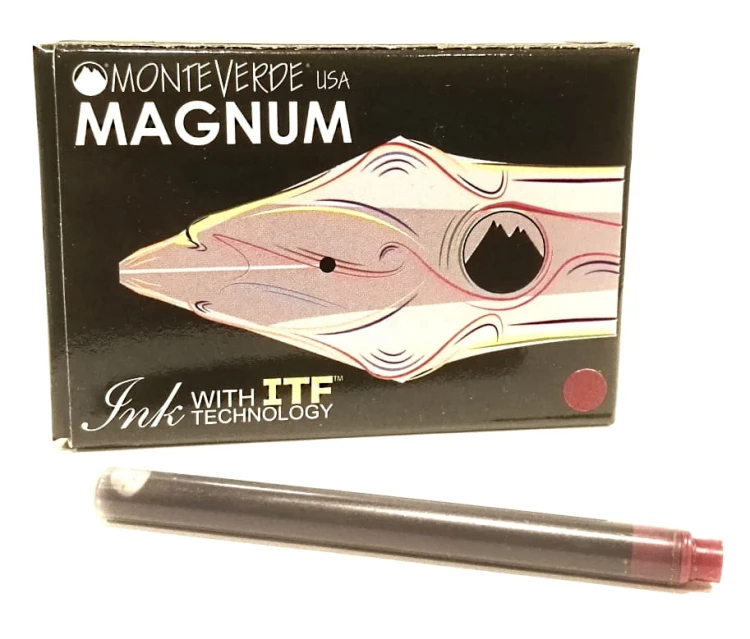 Monteverde Naboje Magnum  do Piór Burgund Kpl 8 szt