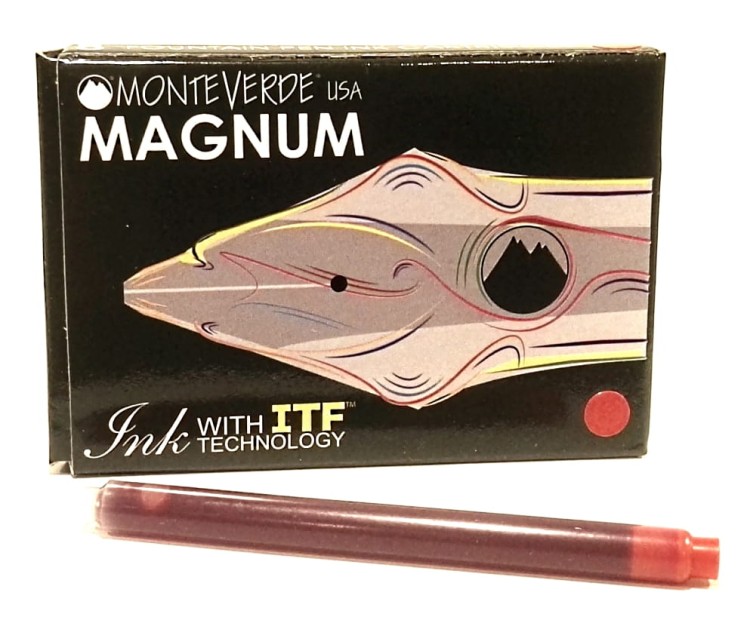 Monteverde Naboje Magnum  do Piór Czerwony Kpl 8 szt