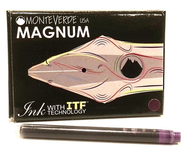 Monteverde Naboje Magnum  do Piór Fioletowy Kpl 8 szt