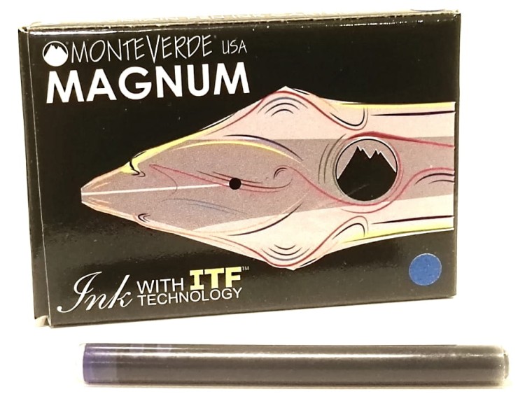 Monteverde Naboje Magnum  do Piór Niebieski Kpl 8 szt