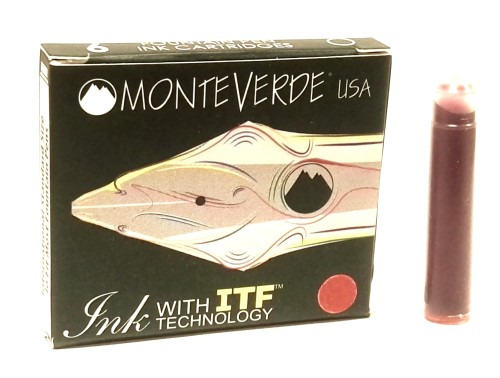 Monteverde Atrament Naboje Kpl 6szt Czerwony
