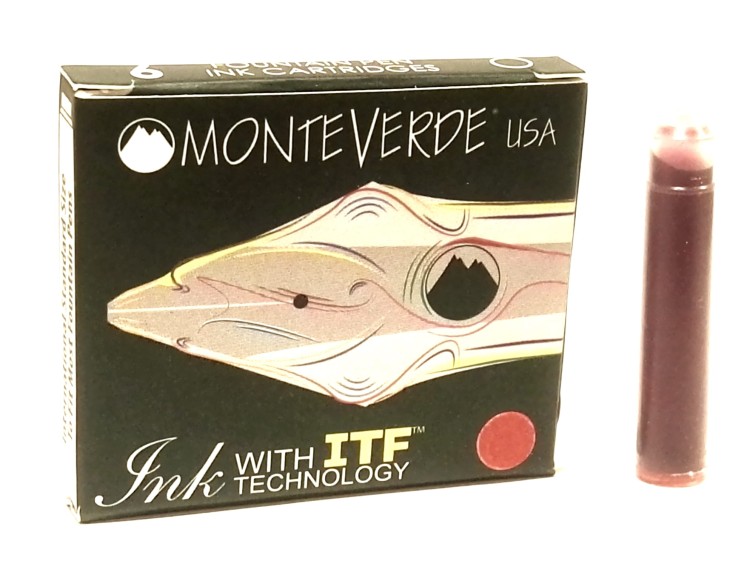 Monteverde Atrament Naboje Kpl 6szt Czerwony