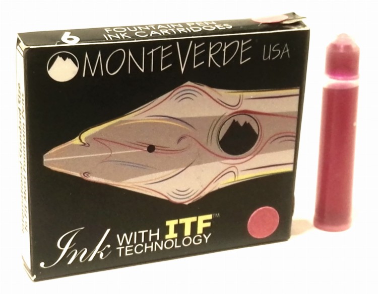 Monteverde Atrament Naboje Kpl 6szt Różowy