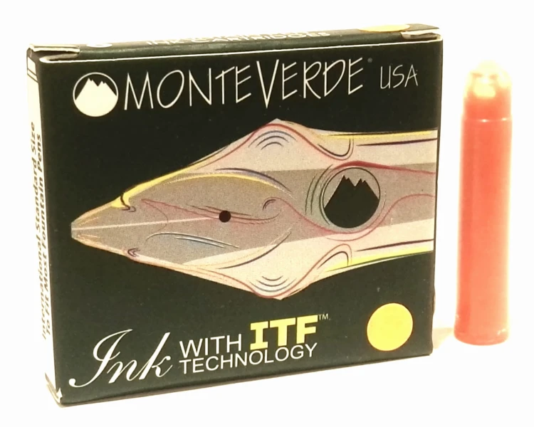 Monteverde Atrament Naboje Kpl 6szt Pomarańczowy Fluorescent