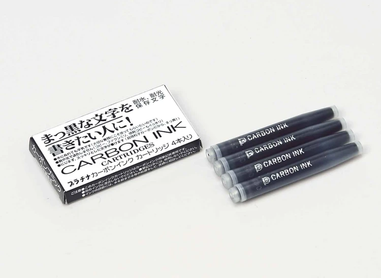 Platinum Atrament Carbon Black Naboje 1,2ml Kpl 4szt