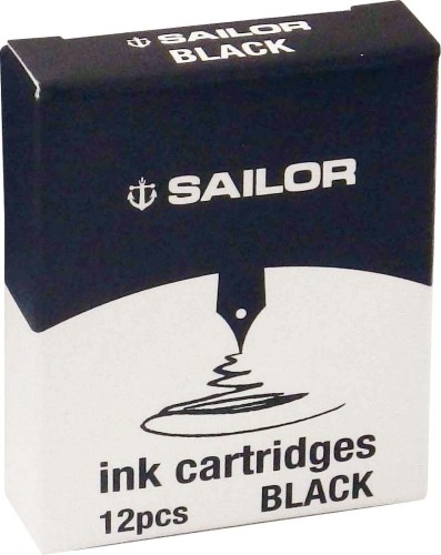 Sailor Naboje do Piór Wiecznych Basic Czarny Kpl 12szt