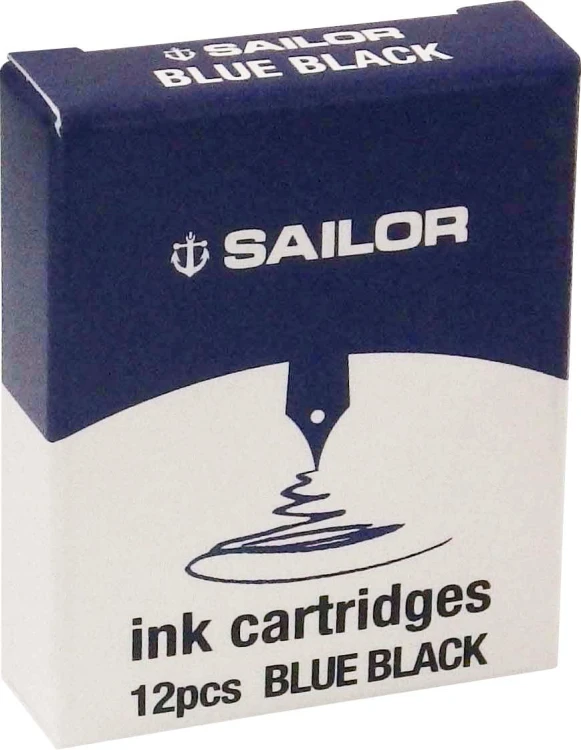 Sailor Naboje do Piór Wiecznych Basic Blue Black Kpl 12szt