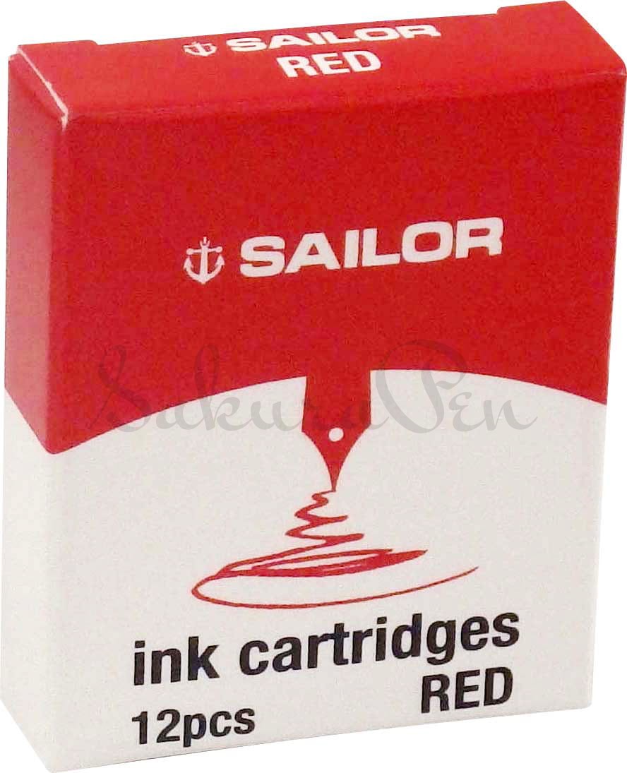 Sailor Naboje do Piór Wiecznych Basic Red Kpl 12szt