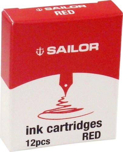 Sailor Naboje do Piór Wiecznych Basic Red Kpl 12szt