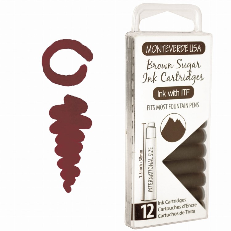 Monteverde Atrament Brown Sugar Naboje 12szt