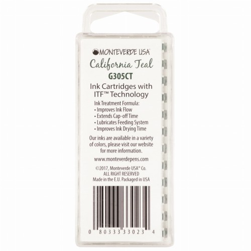 Monteverde Atrament California Teal Naboje 12szt