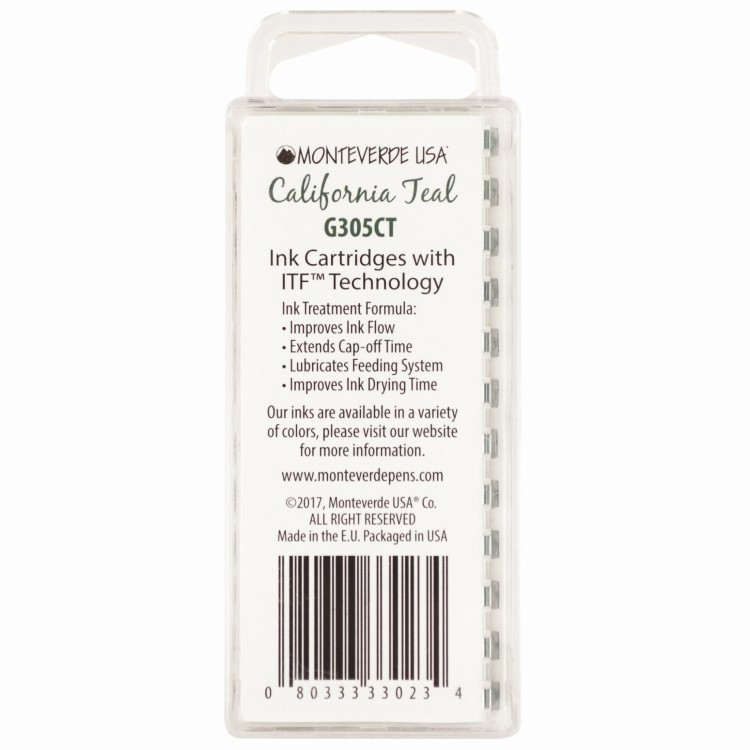 Monteverde Atrament California Teal Naboje 12szt