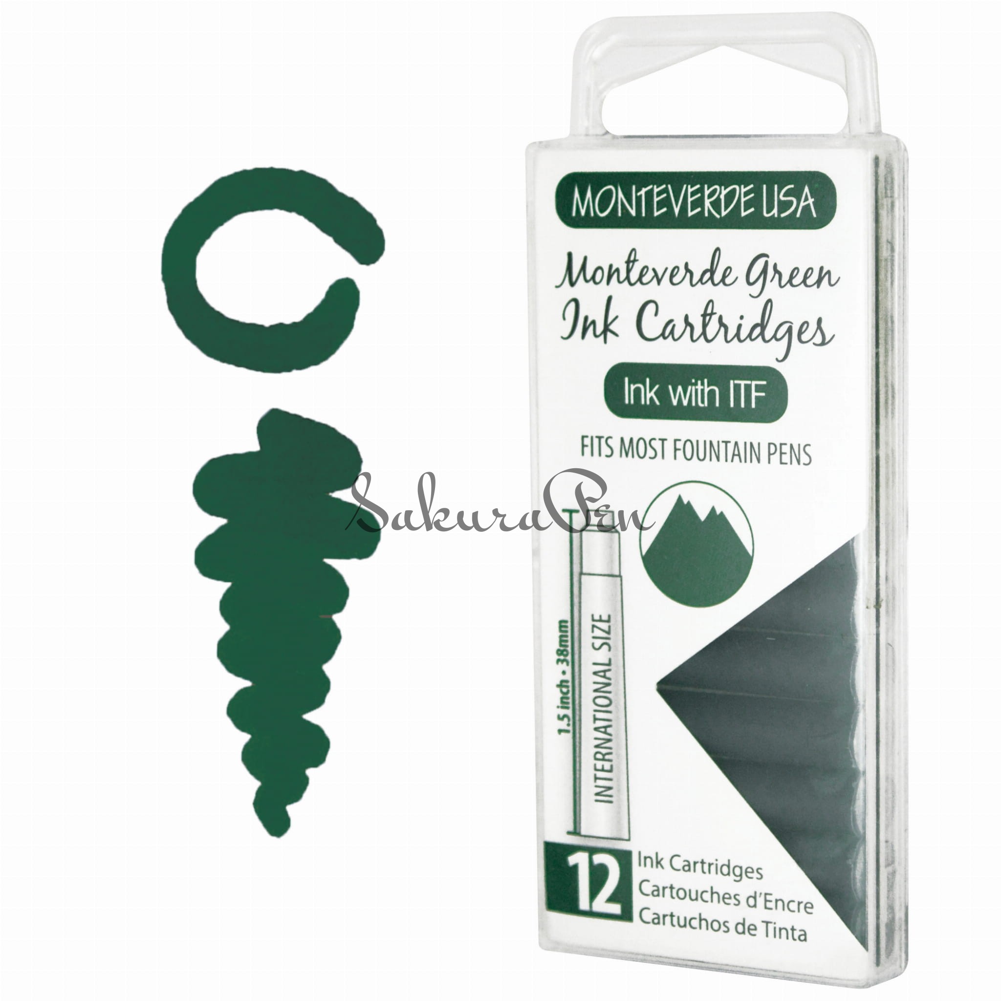 Monteverde Atrament Monteverde Green Naboje 12szt