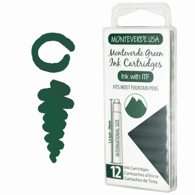 Monteverde Atrament Monteverde Green Naboje 12szt