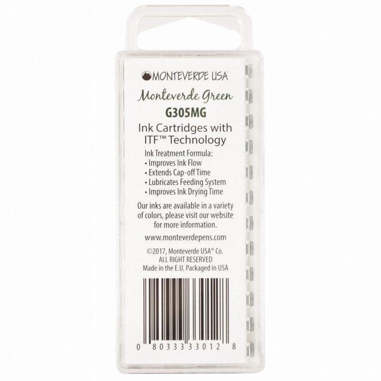Monteverde Atrament Monteverde Green Naboje 12szt