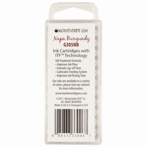 Monteverde Atrament Napa Burgundy Naboje 12szt