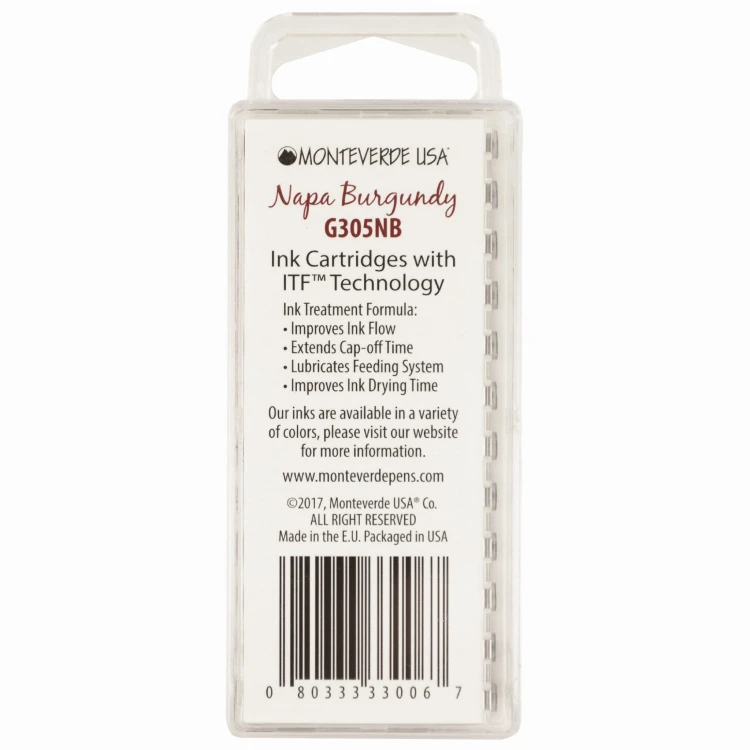 Monteverde Atrament Napa Burgundy Naboje 12szt