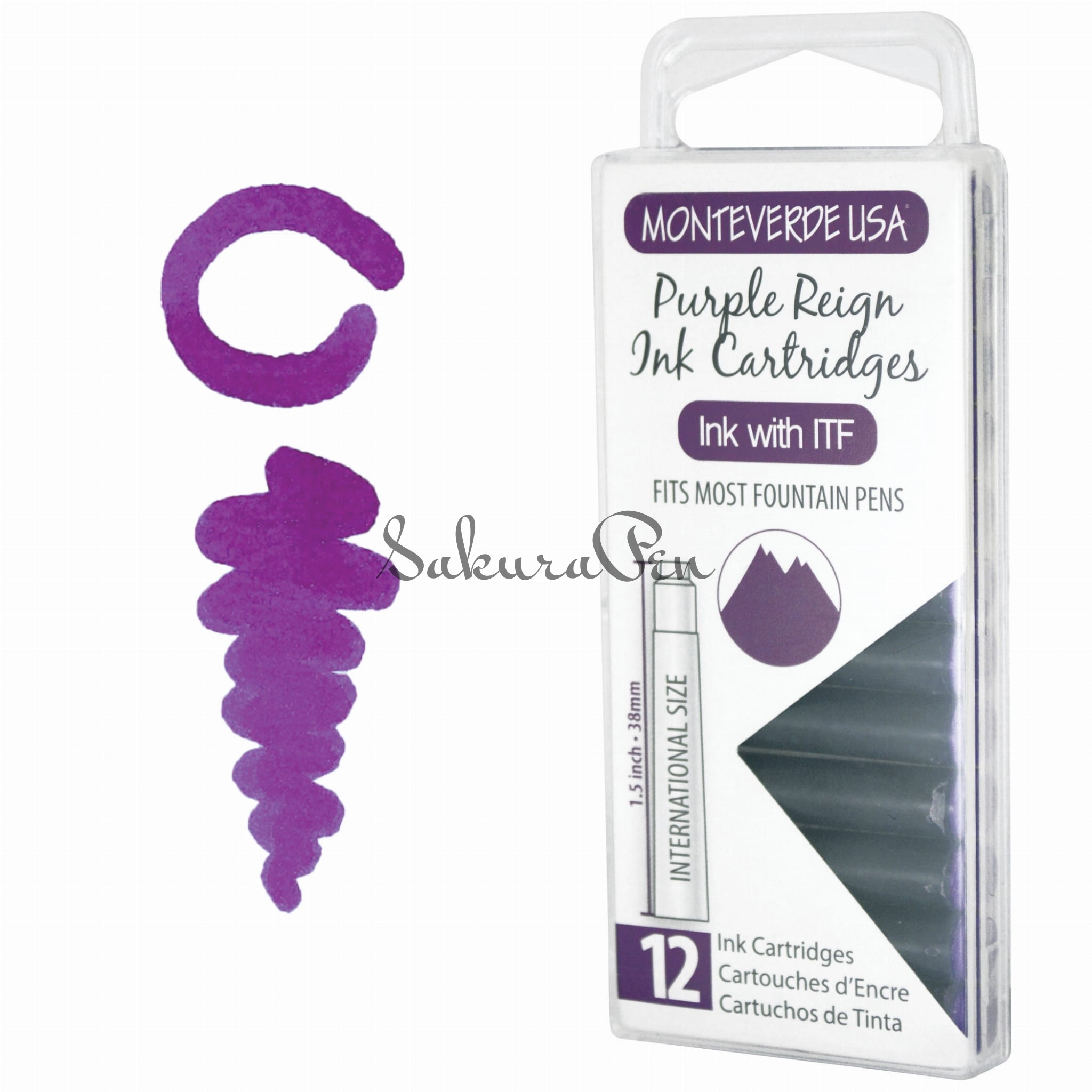 Monteverde Atrament Purple Reign Naboje 12szt