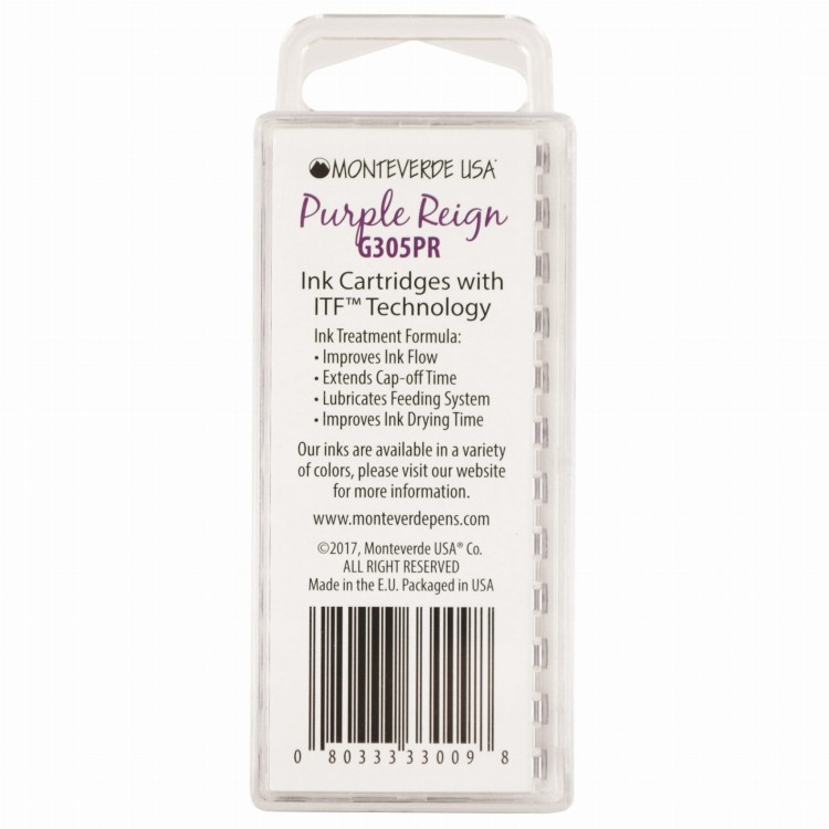 Monteverde Atrament Purple Reign Naboje 12szt