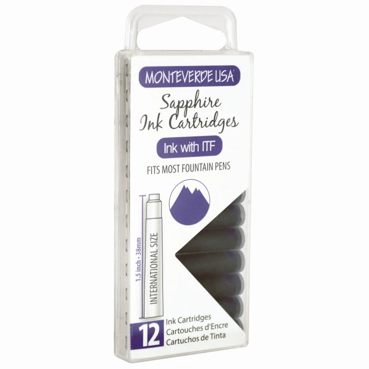 Monteverde Atrament Sapphire Naboje 12szt