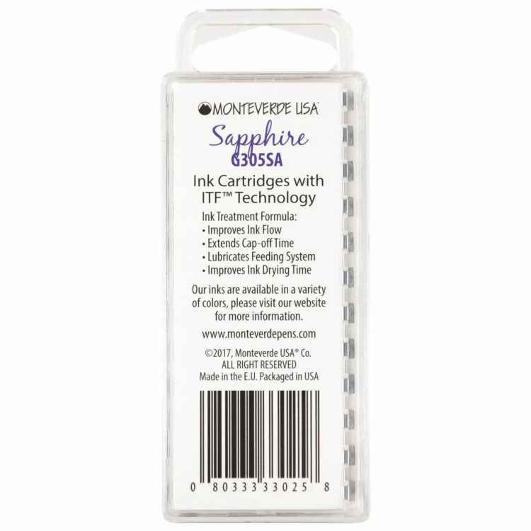 Monteverde Atrament Sapphire Naboje 12szt