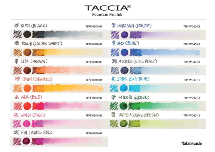 Taccia Sunaoiro Atrament Kuro (Black) 40ml