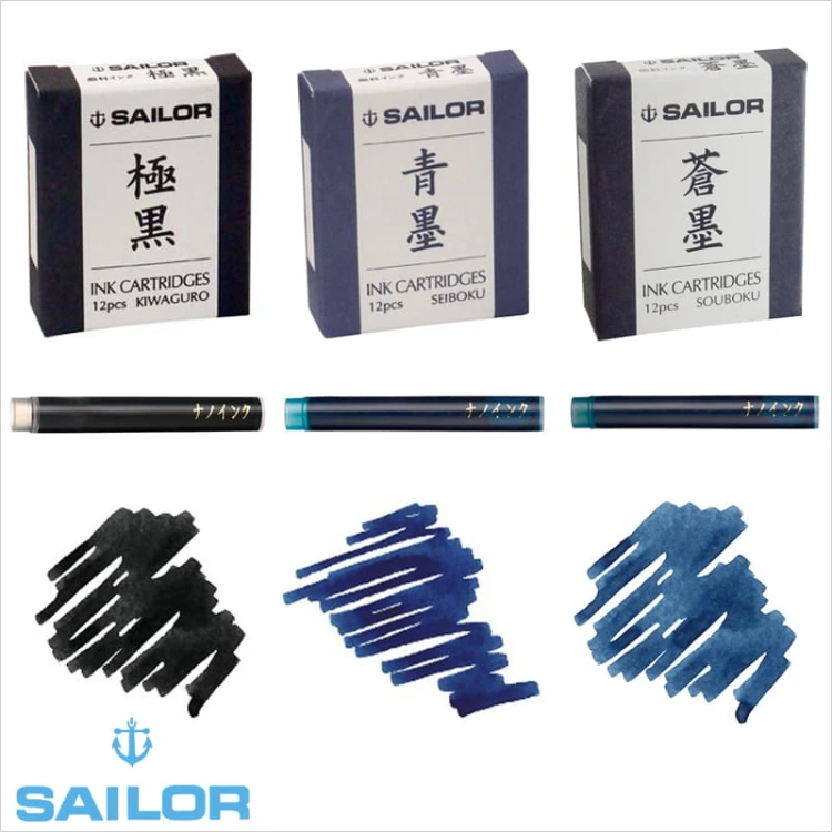 Sailor Pigment Blue Black Naboje do Piór Wiecznych Sou-Boku