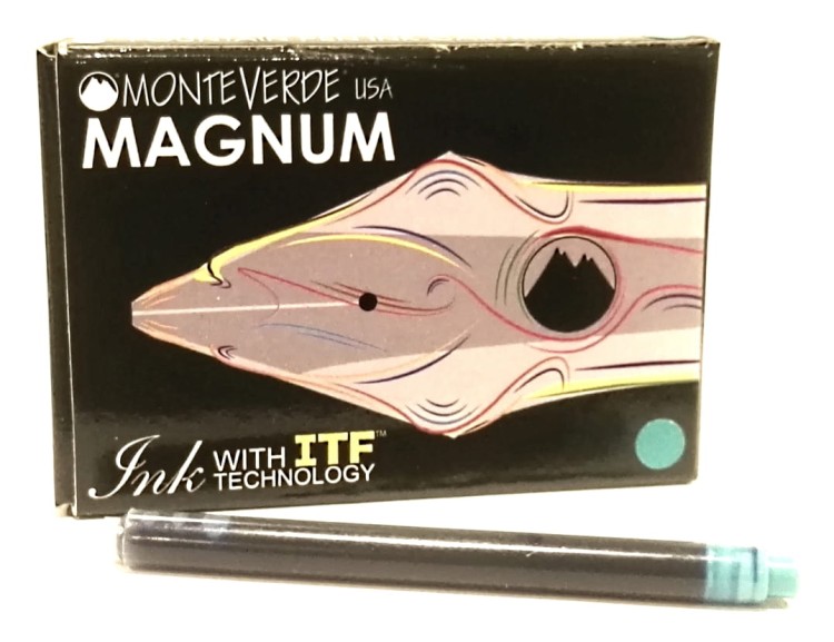 Monteverde Naboje Magnum  do Piór Turkusowy Kpl 8 szt