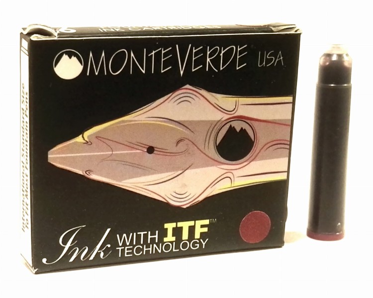 Monteverde Atrament Naboje Kpl 6szt Burgund