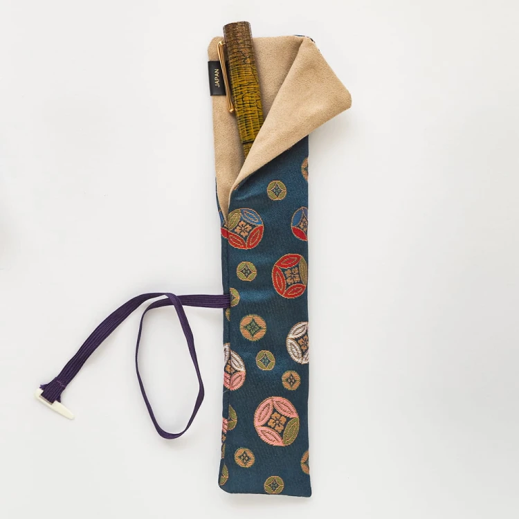 Taccia Etui na 1 Pióro Wieczne 'Nishijin Kinran' Edo Komon