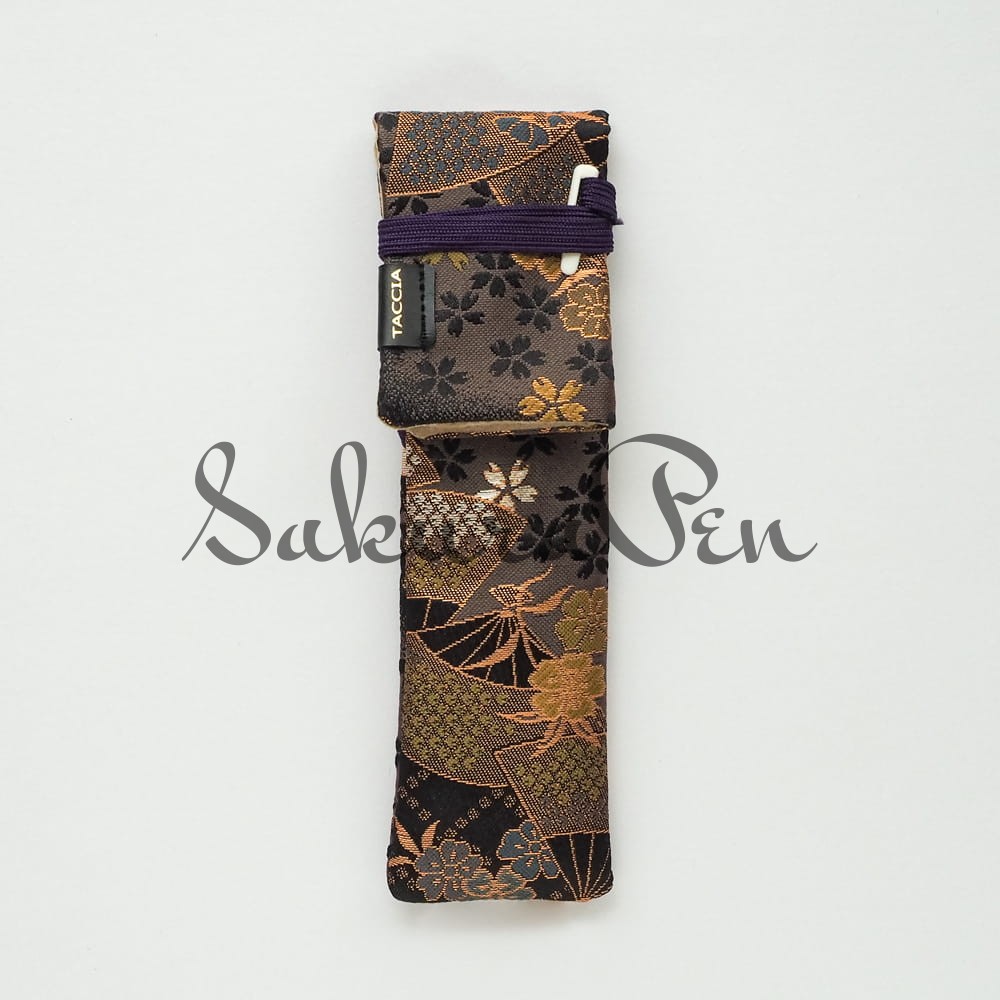 Taccia Etui na 1 Pióro Wieczne 'Nishijin Kinran' Sakura Night