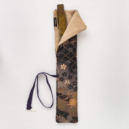 Taccia Etui na 1 Pióro Wieczne 'Nishijin Kinran' Sakura Night