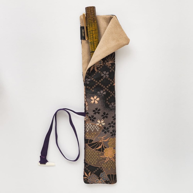 Taccia Etui na 1 Pióro Wieczne 'Nishijin Kinran' Sakura Night