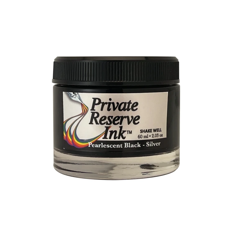 Private Reserve Pearlescent Black Silver Atrament Perłowy 60ml