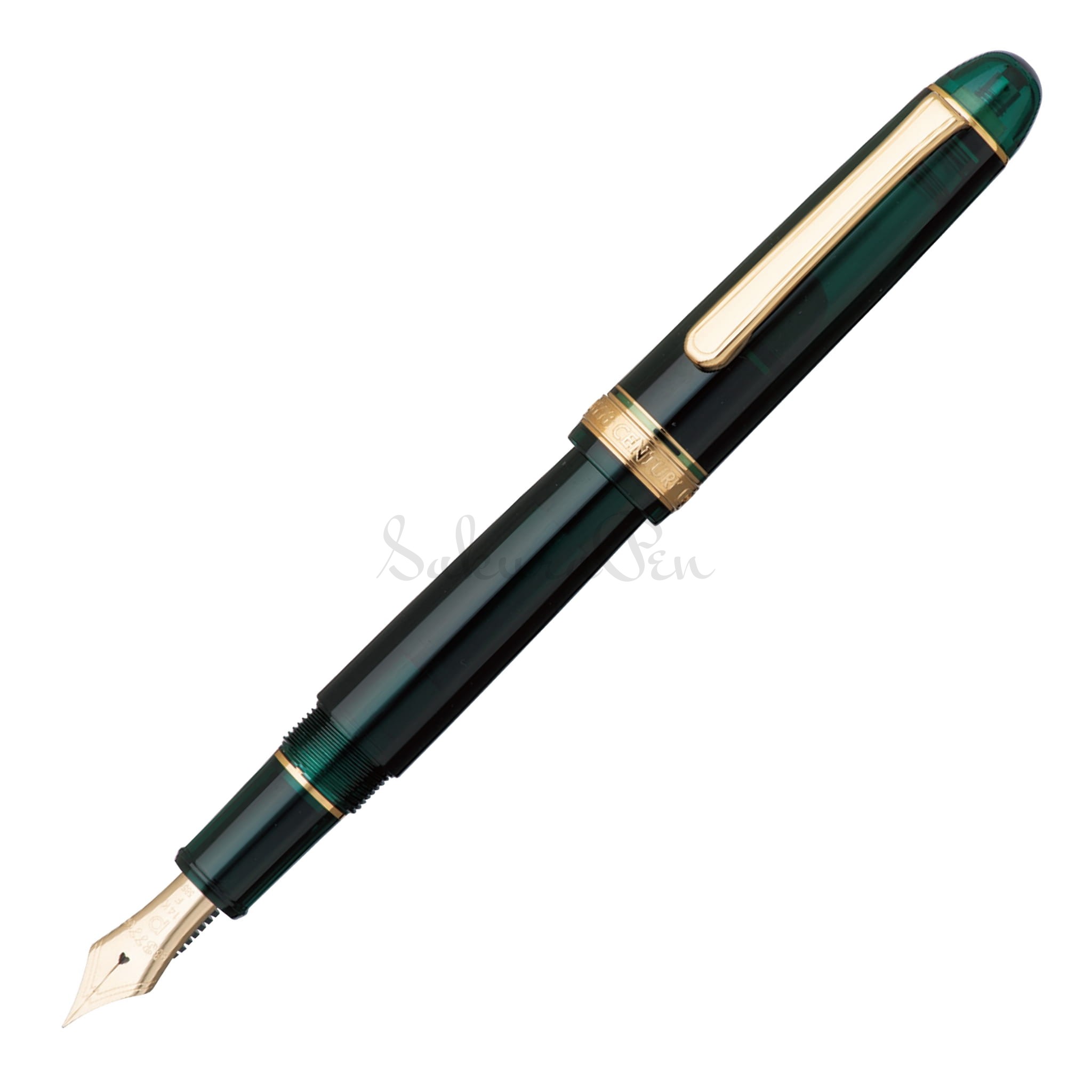 Platinum #3776 Century Gold Laurel Green Pióro Wieczne 14k