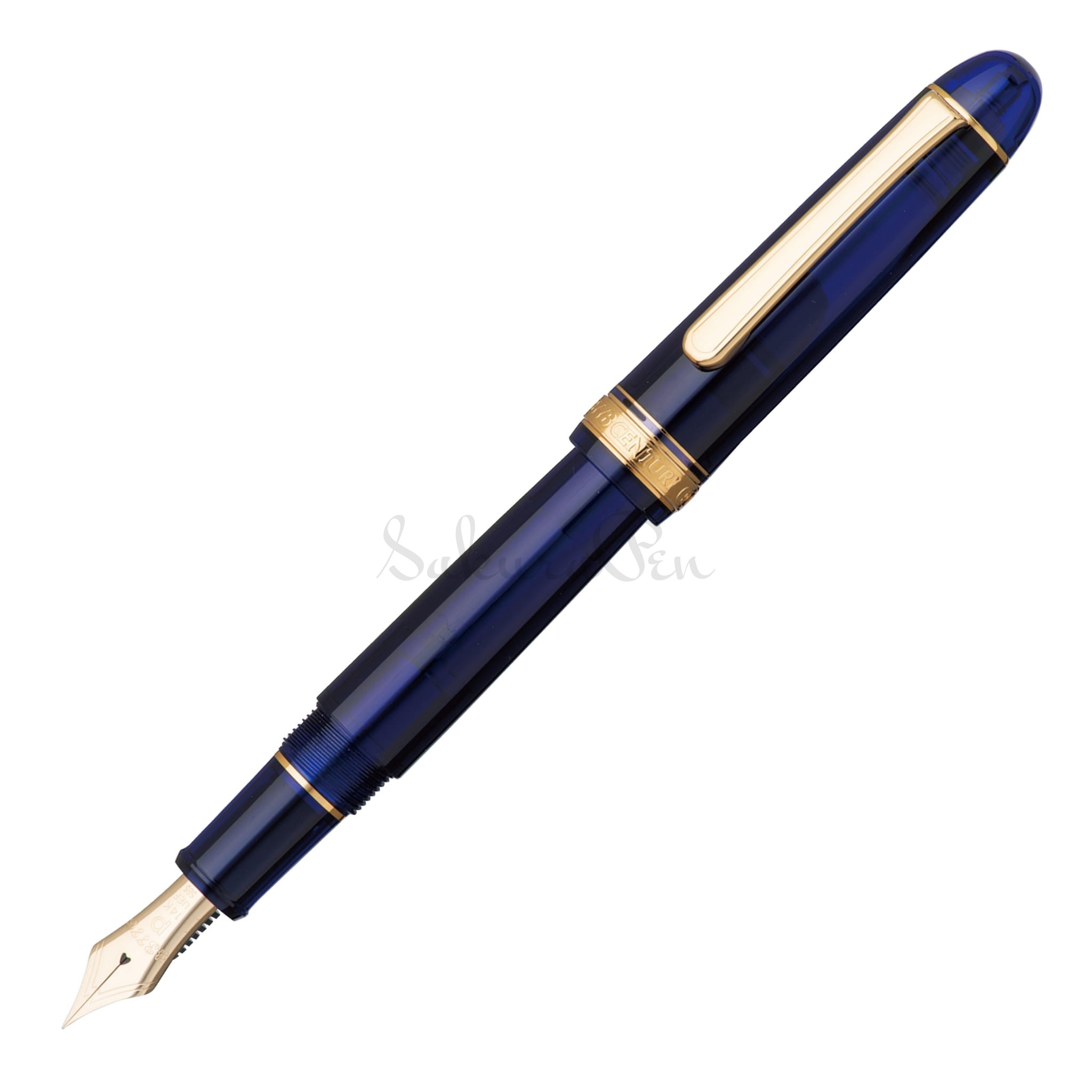 Platinum #3776 Century Gold Chartres Blue Pióro Wieczne 14k