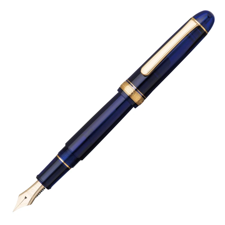 Platinum #3776 Century Gold Chartres Blue Pióro Wieczne 14k