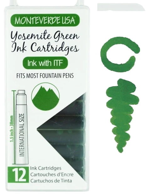 Monteverde Atrament Yosemite Green Naboje 12szt