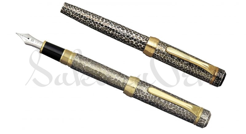 Platinum Srebrne Pióro Wieczne Hammered Antique Sterling Silver