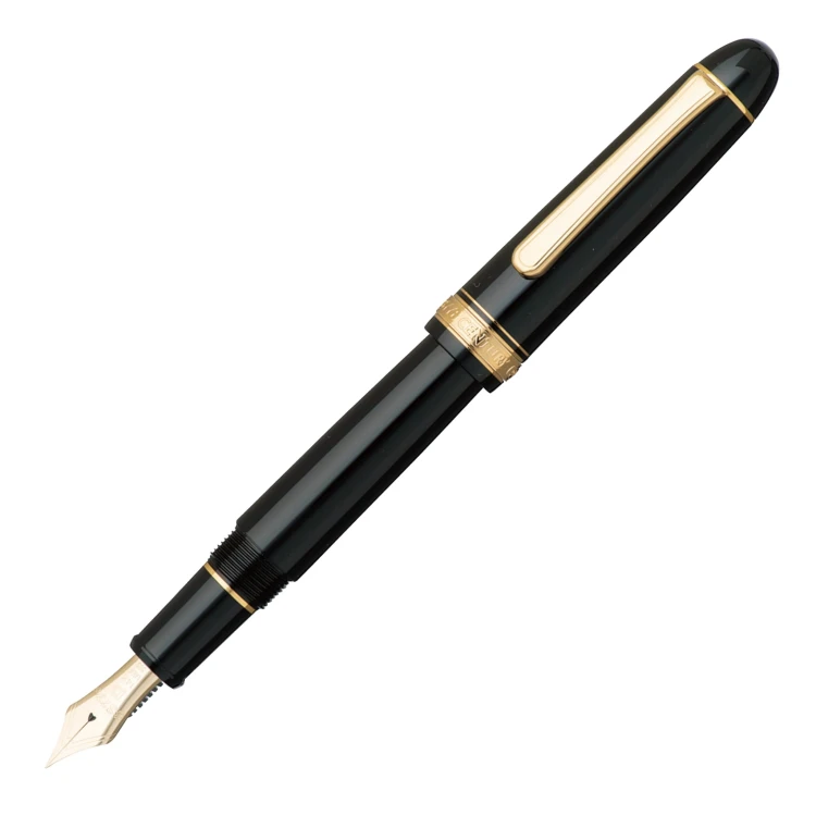 Platinum #3776 Century Gold Black Pióro Wieczne 14k
