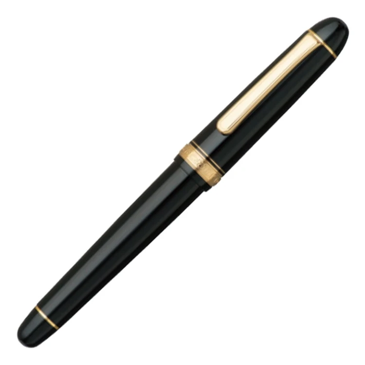 Platinum #3776 Century Gold Black Pióro Wieczne 14k