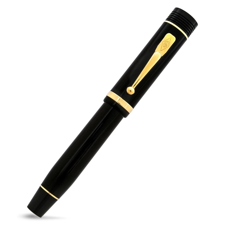 Conway Stewart Churchill Black Gold Pióro Wieczne 18k