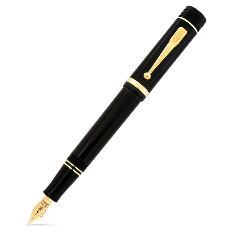 Conway Stewart Churchill Black Gold Pióro Wieczne 18k