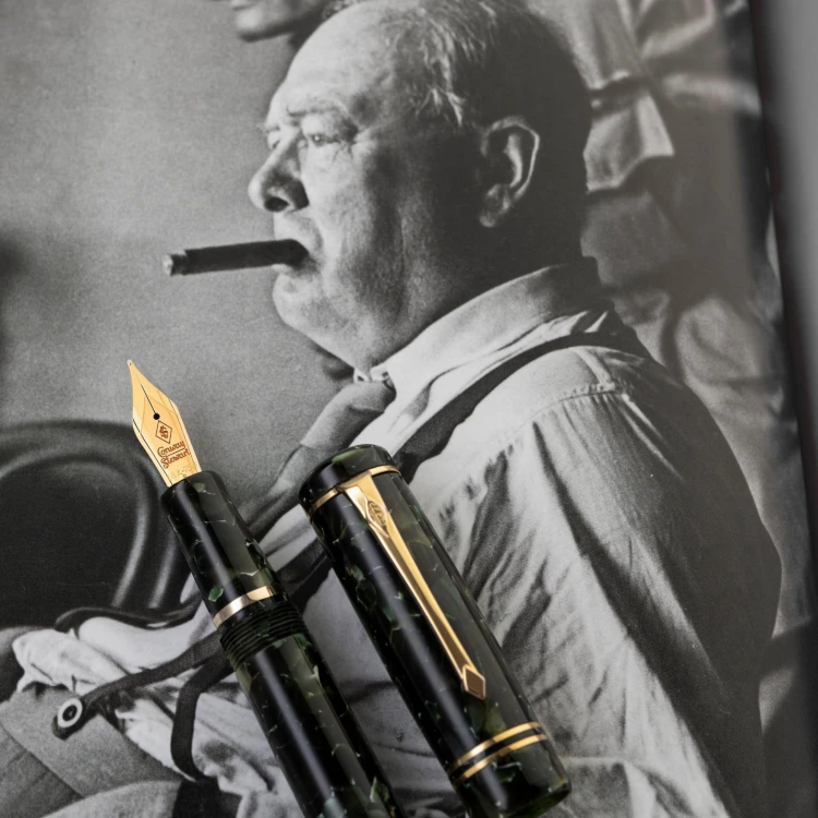 Conway Stewart Winston Green Gold Pióro Wieczne 18k