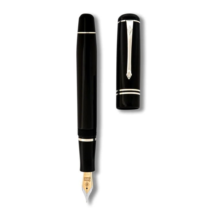 Conway Stewart Winston Black Silver Pióro Wieczne 18k