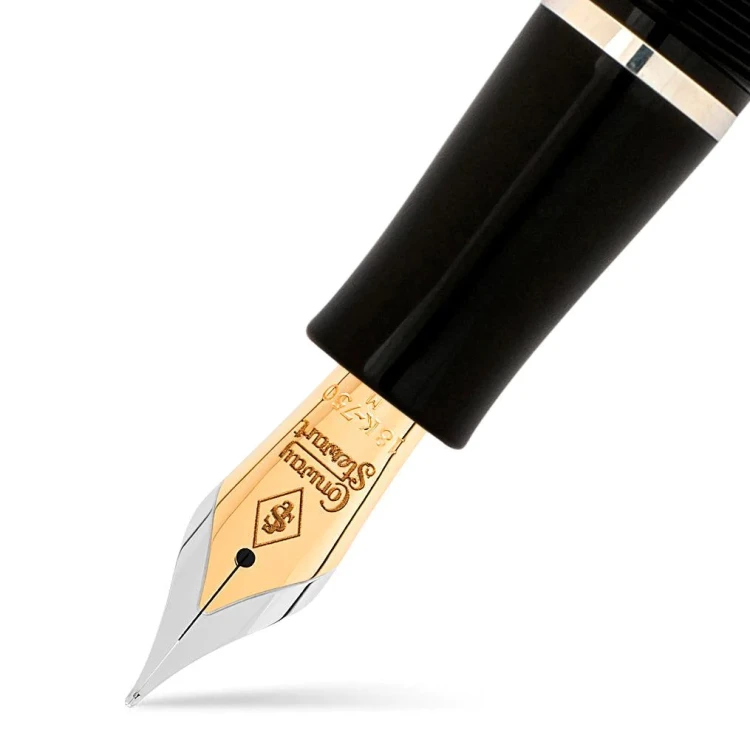 Conway Stewart Winston Black Silver Pióro Wieczne 18k