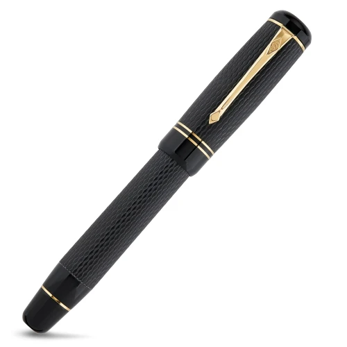 Conway Stewart Winston Black Gold Chased Pióro Wieczne 18k