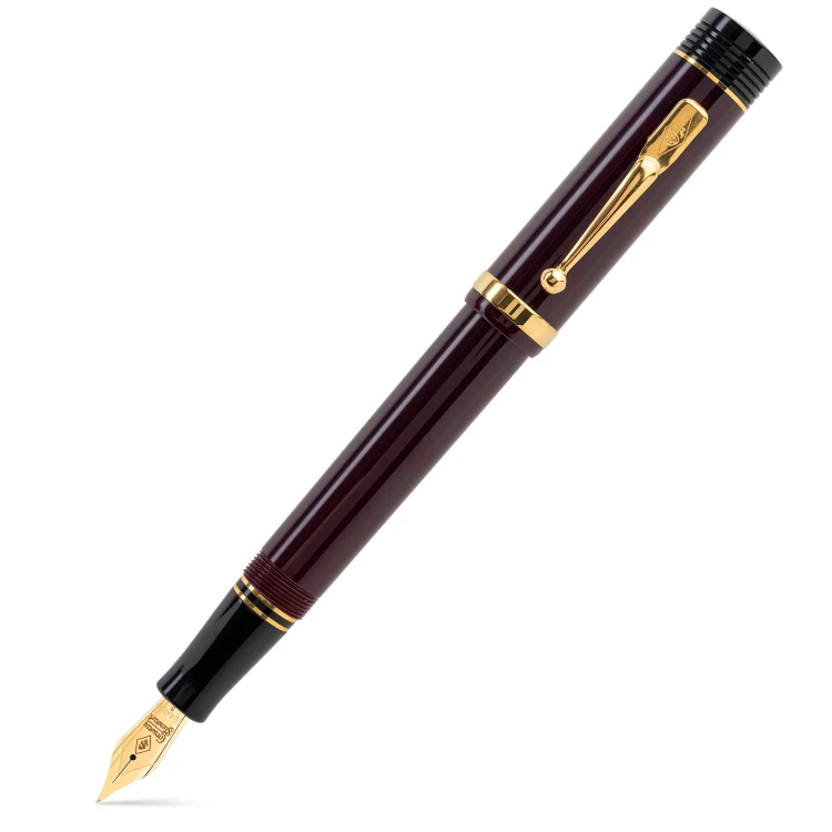 Conway Stewart Churchill Bordeaux Gold Pióro Wieczne 18k