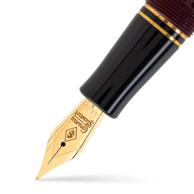 Conway Stewart Churchill Bordeaux Gold Pióro Wieczne 18k