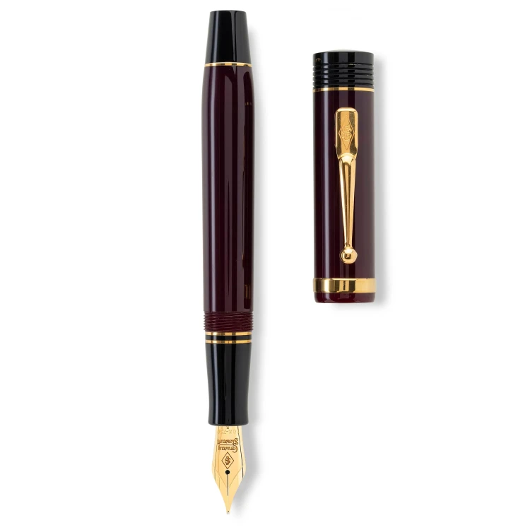 Conway Stewart Churchill Bordeaux Gold Pióro Wieczne 18k